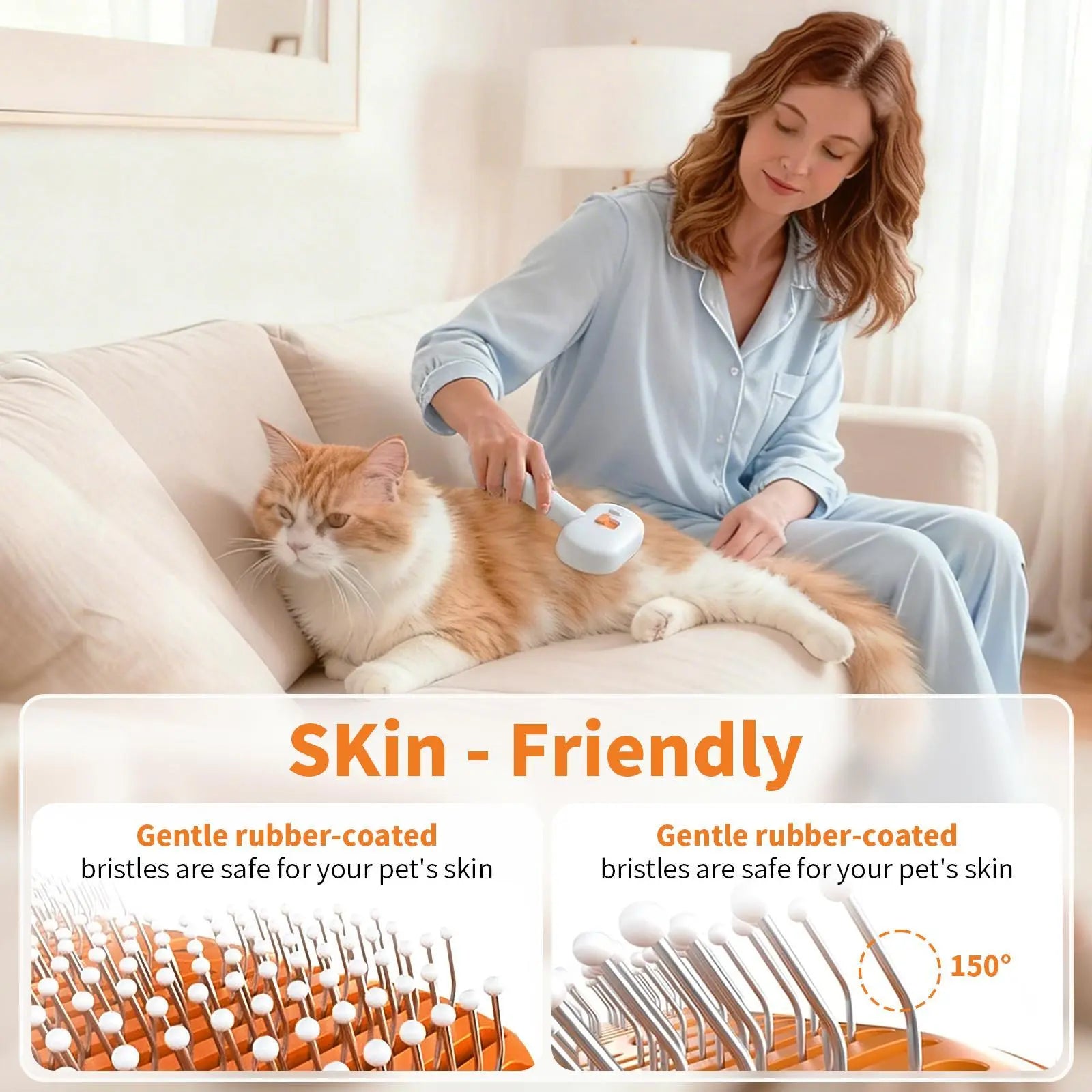 Furlyn Self-Cleaning Pet Hair Remover Brush with Spray Mist – Ultimate Grooming Tool for Dogs & Cats, One-Click Deshedding Comb, Viral TikTok Favorite for Shedding & Undercoat Removal