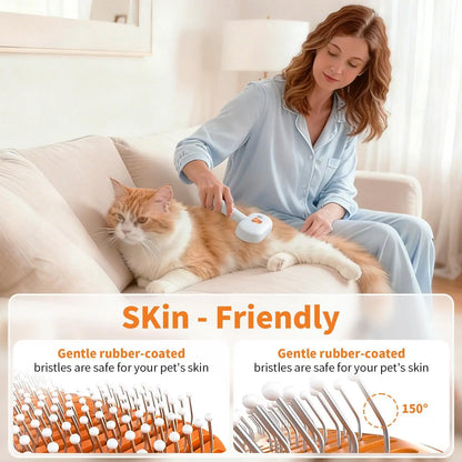 Furlyn Self-Cleaning Pet Hair Remover Brush with Spray Mist – Ultimate Grooming Tool for Dogs & Cats, One-Click Deshedding Comb, Viral TikTok Favorite for Shedding & Undercoat Removal