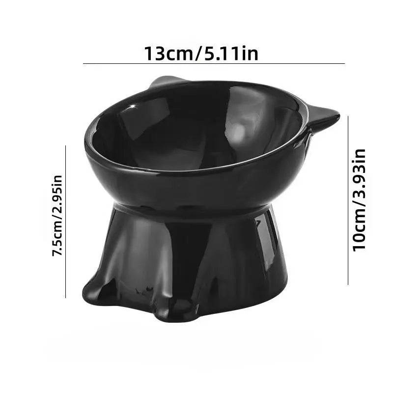Elevated Anti-Vomit Pet Feeding Bowls Set - Protect Your Cat or Small Dog's Neck & Spine, Non-Slip Base, Durable Design