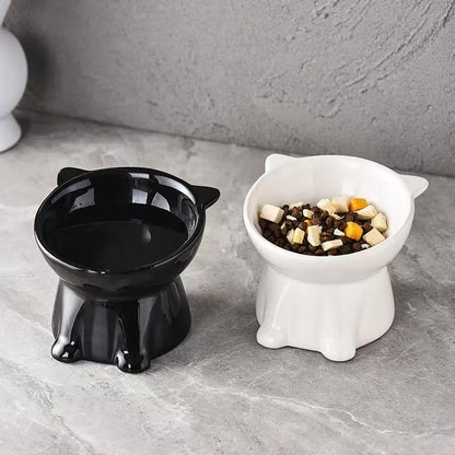 Elevated Anti-Vomit Pet Feeding Bowls Set - Protect Your Cat or Small Dog's Neck & Spine, Non-Slip Base, Durable Design