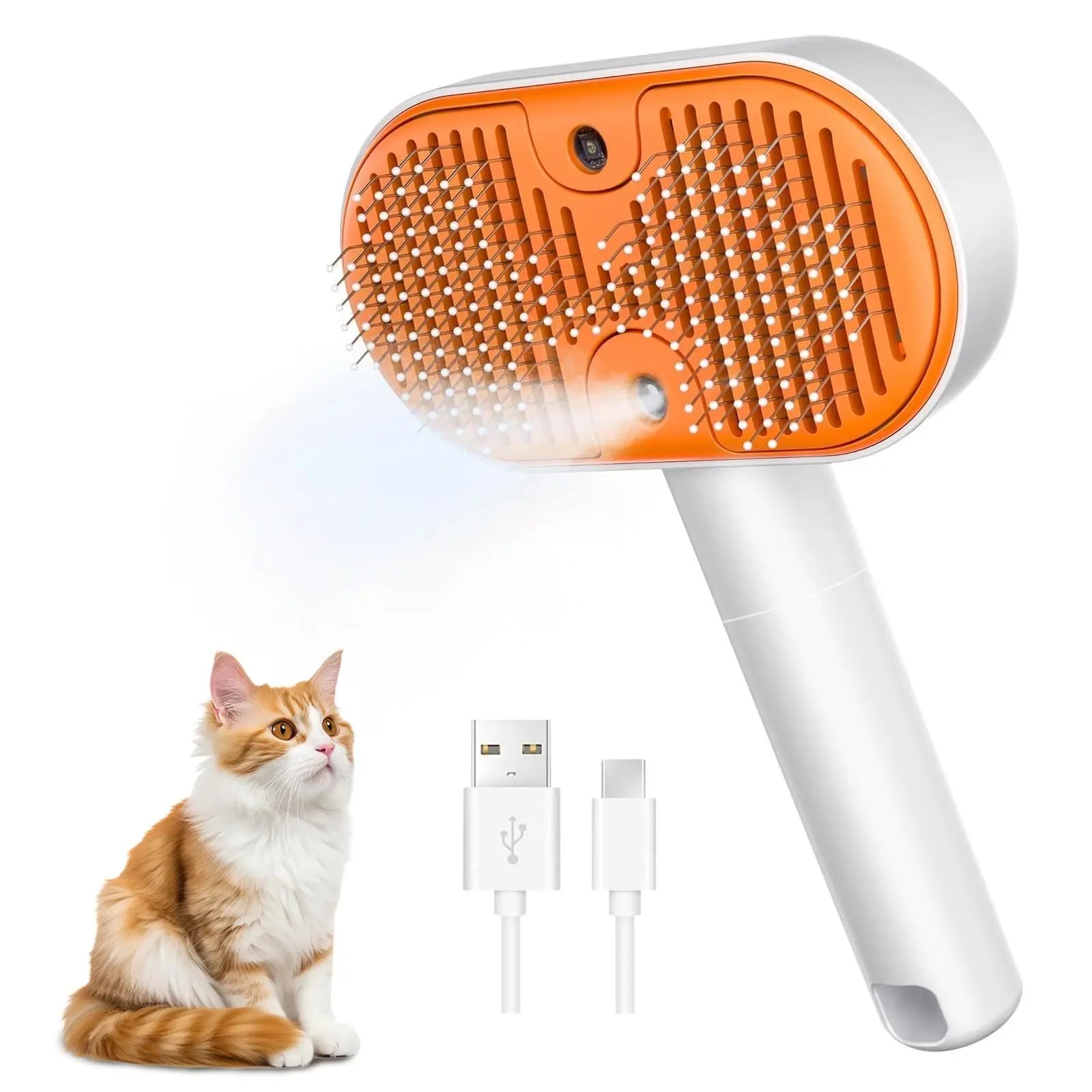 Furlyn Self-Cleaning Pet Hair Remover Brush with Spray Mist – Ultimate Grooming Tool for Dogs & Cats, One-Click Deshedding Comb, Viral TikTok Favorite for Shedding & Undercoat Removal